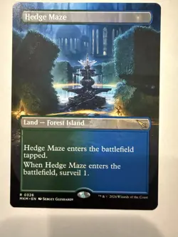 MTG: Hedge Maze Borderless Regular Murders of Karlov Manor 326 -NM - Image 1