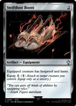 MTG Swiftfoot Boots Normal NM Commander: FINAL FANTASY Magic 361 - Image 1