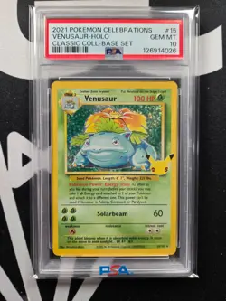 2021 POKEMON CELEBRATIONS CLASSIC COLLECTION 15/102 VENUSAUR HOLO PSA 10 - Image 1
