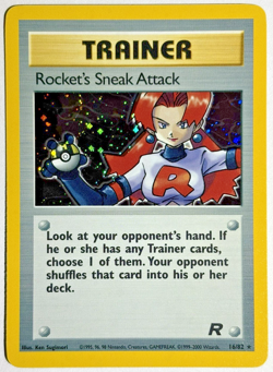 Pokemon TCG Rocket's Sneak Attack Rare Holo Card #16/82 Team Rocket - Image 1
