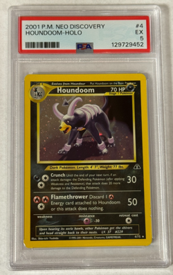 Houndoom Holo Rare PSA 5 EX 2001 Pokemon Neo Discovery #4/75 - Image 1