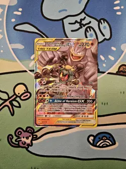 Pokemon TCG: Marshadow & Machamp GX Ultra Rare (82/214) Unbroken Bonds NM - Image 1