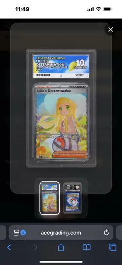 Pokemon TCG Lillies Determination Special illustration Rare 184/132 Ace Mint 10 - Image 4