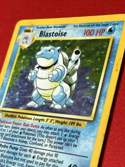 1999 Pokemon Blastoise Base Set Unlimited Holo 100 HP 2/102 Played - Image 2