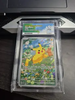 Pikachu #088 2024 Black Star Promo Paldea Adventure Chest ACE 9 Graded Pokemon - Image 1
