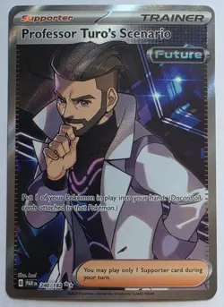 Pokemon TCG Professor Turo's Scenario Ultra Rare SV04: Paradox Rift 240/182 NM - Image 1