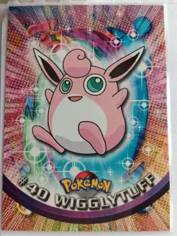 Pokemon - Wigglypuff #40 Topps TV Animation Black Logo Non Holo 2nd Print NM - Image 1