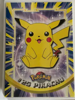 Pokemon - Pikachu #25 Topps TV Animation Black Logo Non-Holo 2nd Print 1999 NM - Image 1