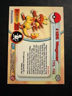 Pokemon Topps Series 3 Blue Logo Non Holo #126 Magmar - Image 2