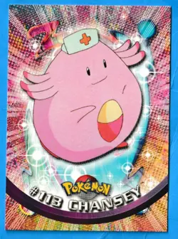 2000 Topps Pokemon TV Animation Edition Chansey #113 Blue Topps Logo NM-MT - Image 1