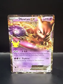 Pokemon TCG Mewtwo EX Celebrations: Classic Collection 54/99 Holo Ultra Rare - Image 1