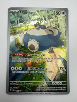 Pokemon TCG Snorlax SVP 051 Promo English 151 Holo Full Art Illustration NM - Image 1