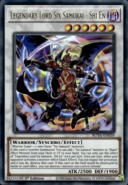 Legendary Lord Six Samurai - Shi En - Ultra Rare 1st Ed ROTA-EN039 - NM - YuGiOh - Image 1