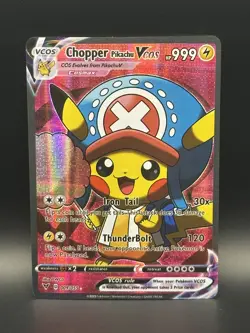 Chopper Pikachu VCOS 009/055 - Holo Non-TCG Fan Art - Pokemon Card - Image 1