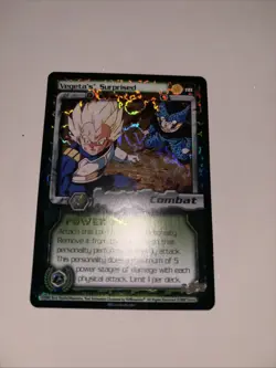 Vegeta's Surprised Dragon Ball Z Trading Card Combat Game Holofoil - Image 1