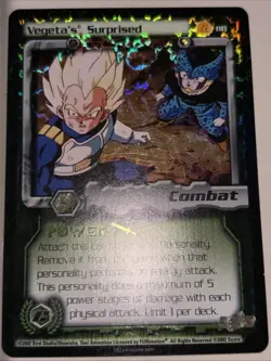 Vegeta's Surprised Dragon Ball Z Trading Card Combat Game Holofoil - Image 3