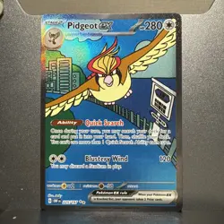 Pokemon TCG Pidgeot EX Holo Card 225/197 Obsidian Flames - Image 1