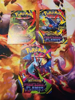 Pokemon Mega Evolution Phantasmal Flames Trainer Tips Art Card Set 3 cards - Image 1