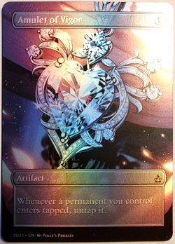 Amulet of Vigor FOIL (MISCUT) Proxy Playtest Card with Custom Anime Fantasy Art - Image 4