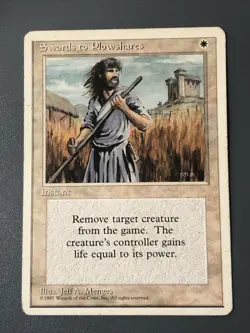Swords To Plowshares X1 4th Edition HP Condition See Pics Front Back - Image 1
