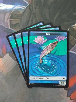 Fish Token x 4 | 7% Off 2+ | Bloomburrow | NM | MTG - Image 1