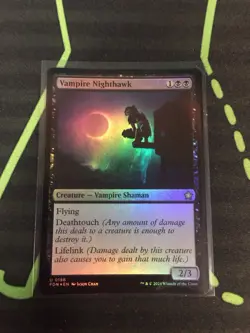 MTG Magic The Gathering Vampiric Nighthawk Foil FDN Black Vampire Commander - Image 1