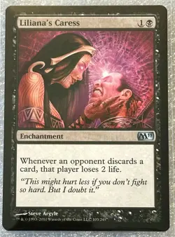 Liliana's Caress, Magic 2011 (M11) Regular, Magic the Gathering, MTG, LP/NM - Image 1