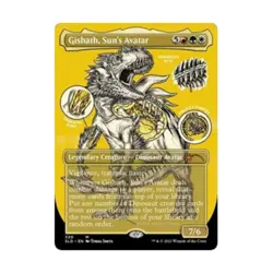 WOTC MtG Magic the Gathering Gishath, Sun's Avatar (Foil Etched) (MR) (Foi NM - Image 1