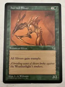 MTG * Horned Sliver Excellent/Lightly Played Tempest Regular SellbyCyn - Image 1