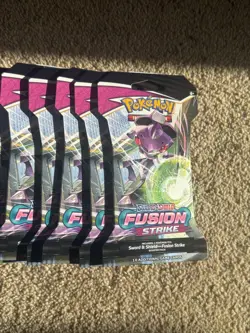 Pokemon Fusion Strike Sleeved Booster Pack Assorted Packs Sealed x12 - Image 4