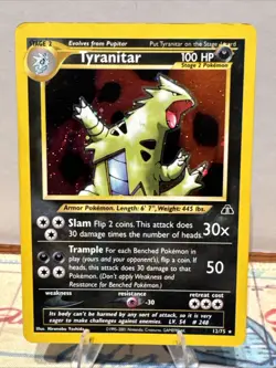 Pokemon TCG Tyranitar Holo Rare Card 12/75 Neo Discovery - Image 1
