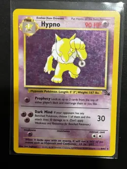 Pokemon - Hypno 8/62 - Fossil - Holo Rare - MP (Light Creasing) - Image 1