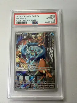 2024 POKEMON SCR EN-STELLAR CROWN ILLUSTRATION RARE #148 SQUIRTLE PSA 10 - Image 1