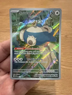 Snorlax 051 Pokemon TCG Scarlet Violet 151 Black Star Promo Full Art Near Mint - Image 2