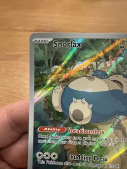 Snorlax 051 Pokemon TCG Scarlet Violet 151 Black Star Promo Full Art Near Mint - Image 3
