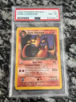 2000 Pokemon Rocket Dark Charizard - PSA 8 NM Mint - Image 1