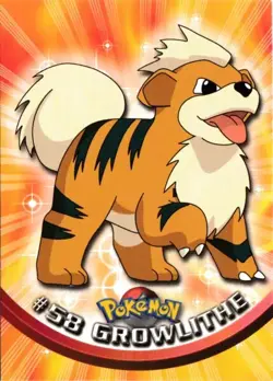 Growlithe #58 Topps Series 1 Non-Holo Blue Logo Pokemon TCG NM - Image 1