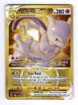 Mewtwo VSTAR (86) (Secret Pokemon GO #086 (2022) Holo NM Pokemon - Image 1