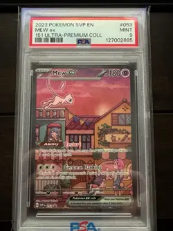 2023 POKEMON SVP EN-SV BLACK STAR PROMO 151 ULTRA-PREMIUM COLL #053 MEW EX PSA 9 - Image 1