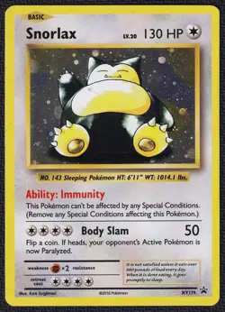 Pokemon Snorlax XY179 Holo Black Star Promo - Image 1