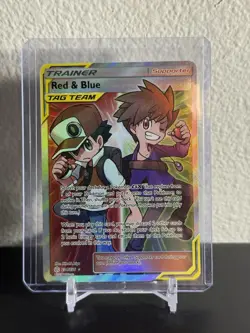Pokemon TCG 2019 Red Blue Tag Team Trainer Cosmic Eclipse Full Art #234/236 - Image 1