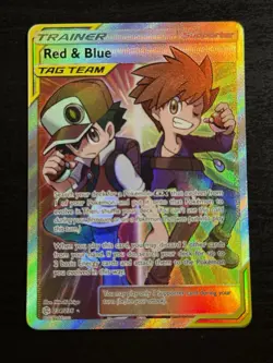 Pokemon TCG 2019 Red Blue Tag Team Trainer Cosmic Eclipse Full Art #234/236 - Image 3