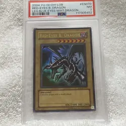 2004 Yu-Gi-Oh Red-Eyes B. Dragon LOB-EN070 PSA 7 Legend of Blue-Eyes - Image 1