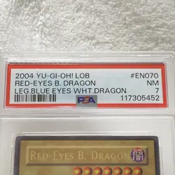 2004 Yu-Gi-Oh Red-Eyes B. Dragon LOB-EN070 PSA 7 Legend of Blue-Eyes - Image 2