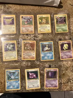 Pokemon TCG Vintage Fossil Holo Lot Of 11 Cards. Gengar Articuno Zapdos - Image 1