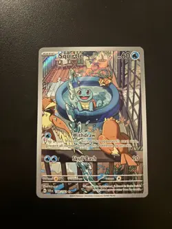 Pokemon TCG Squirtle Stellar Crown Illustration Rare Card 148/142 Mint-NM - Image 1