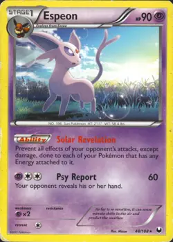 Espeon 48/108 Rare Dark Explorers Pokemon Card MP - Image 1