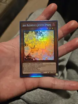 ash blossom & joyous spring rc04-ae009 ghost holographic rare ocg yugioh card - Image 2