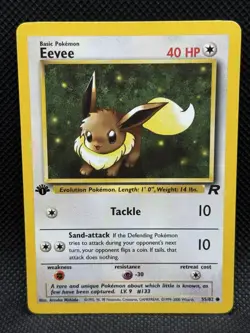 Pokemon Cards Eevee 55/82 Team Rocket FIRST EDITION Near Mint/Mint - Image 1