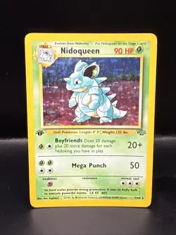Pokemon Nidoqueen 7/64 Holo Rare 1st Edition Jungle Pokemon Card - Image 1